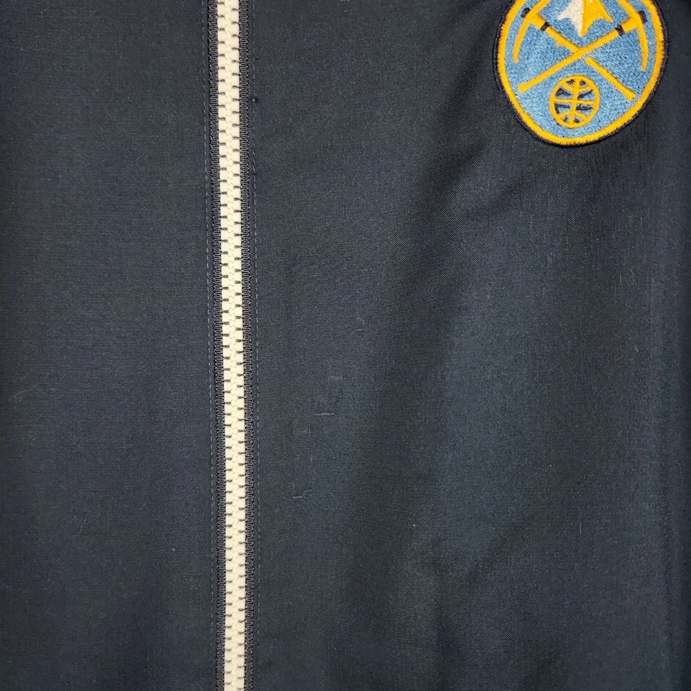 Adidas Denver Nuggets Track Jacket Mens Small Navy Blue NBA Full Zip Mesh Lined